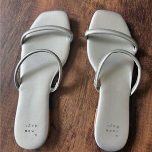 A New Day  Metallic Silver Women's Sandals